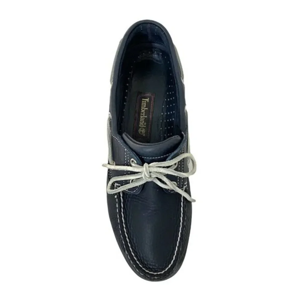 Timberland Men’s Size 9‎ (M) Classic Boat Shoes 2-Eye Deck Shoes Navy Blue